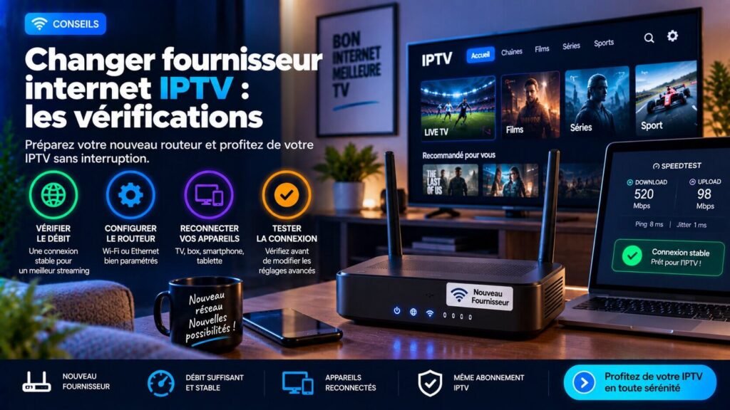 Changer fournisseur internet IPTV avec vérification du nouveau routeur