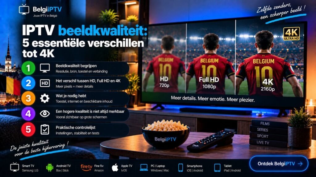 IPTV beeldkwaliteit vergeleken in HD, Full HD en 4K