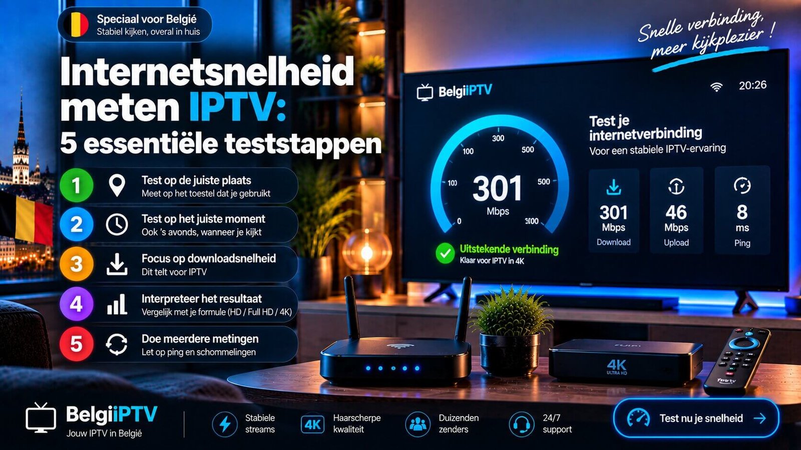 Internetsnelheid meten IPTV met een snelheidstest