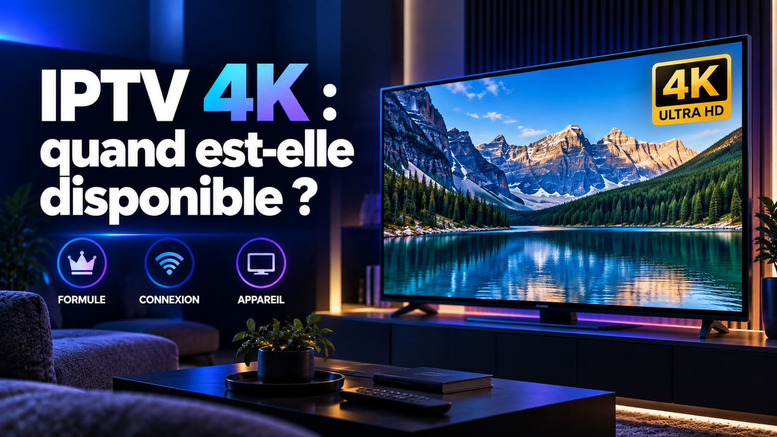 IPTV 4K en Belgique affichée sur un téléviseur compatible