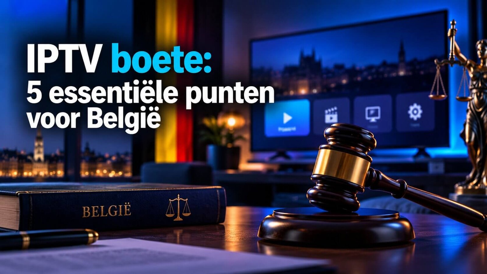 IPTV boete in België uitgelegd met een symbolische rechtershamer
