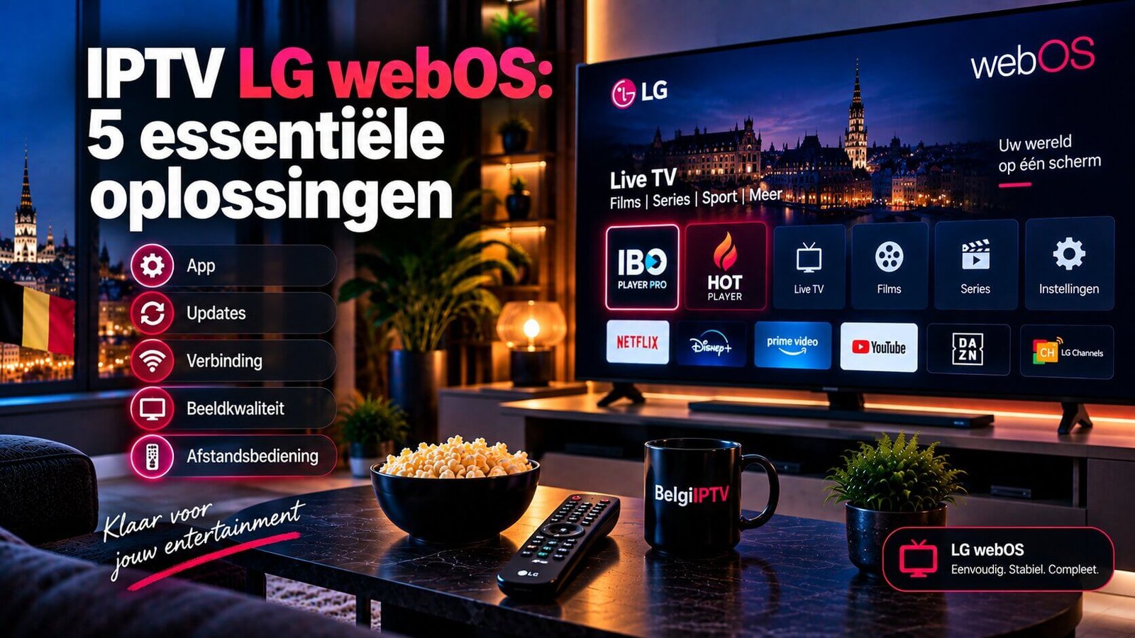IPTV LG webOS-interface op een smart-tv