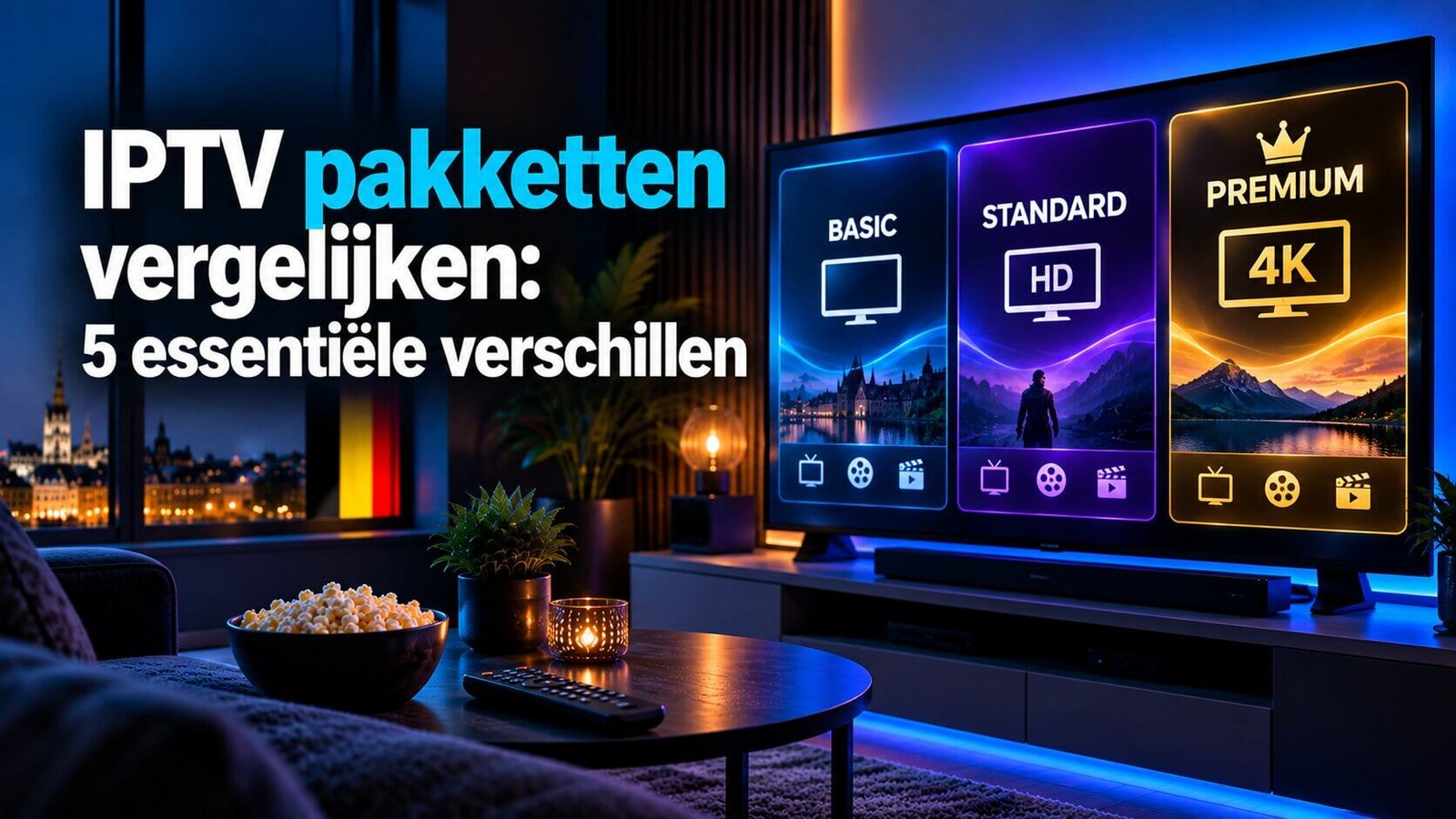 iptv pakket premium; iptv pakket standard; iptv pakket basic