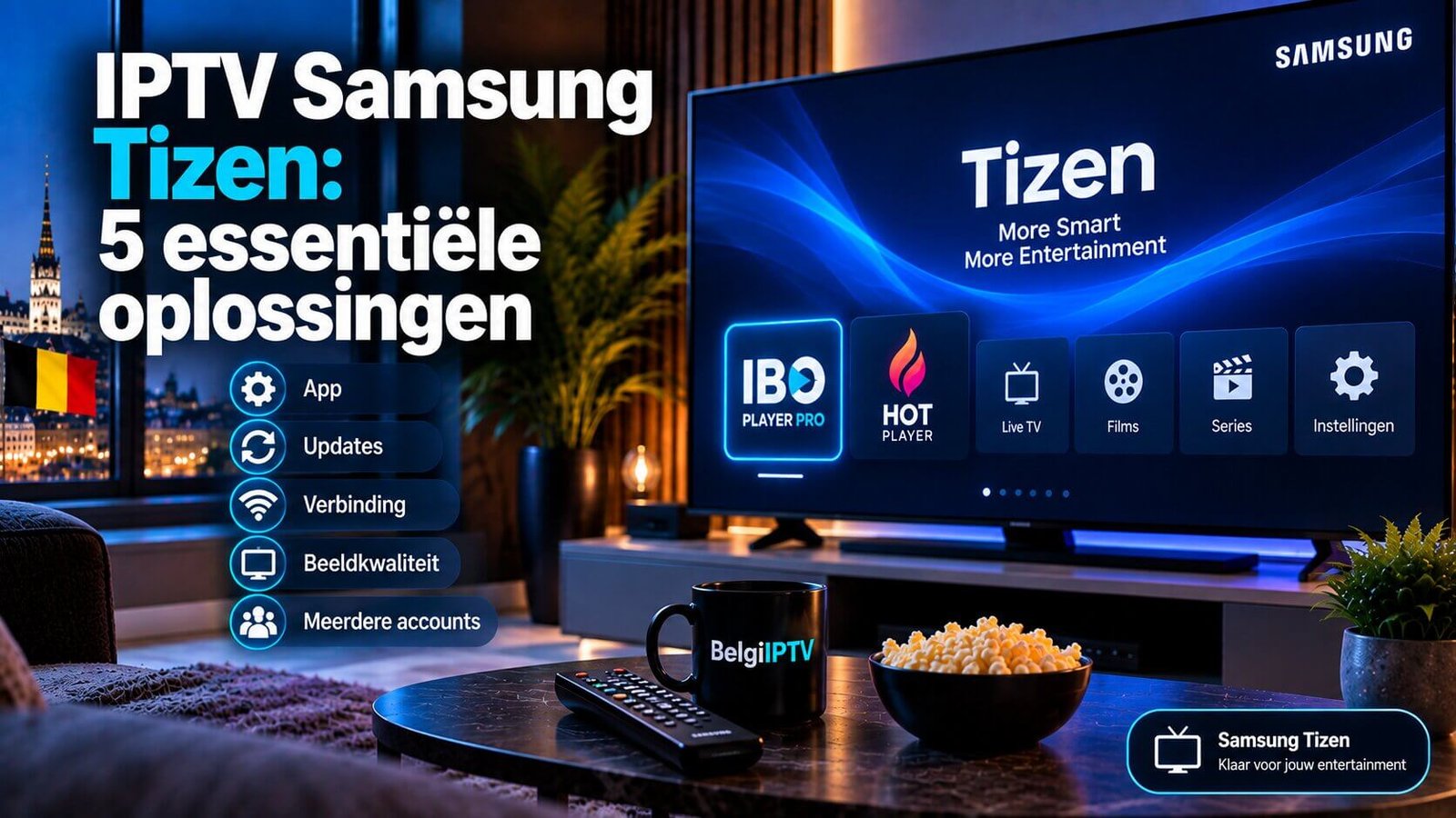 IPTV Samsung Tizen-interface op een smart-tv
